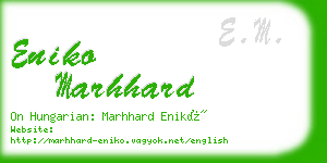 eniko marhhard business card